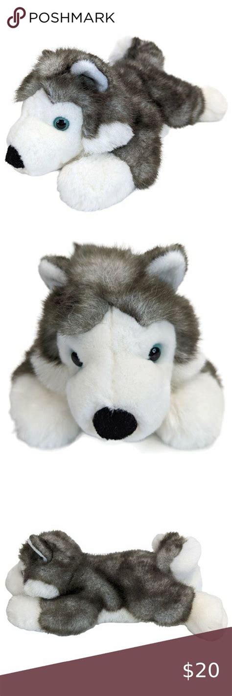 Aurora World Miyoni Husky Plush Dog Stuffed Animal Blue Eye Floppy