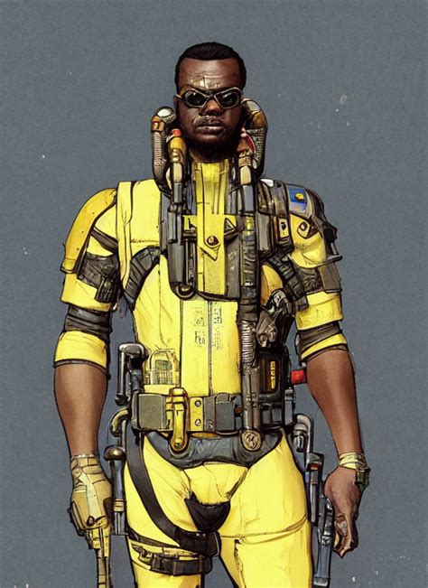 Krea Ai Chidi Igwe Cyberpunk Mercenary In Tactical Harnes