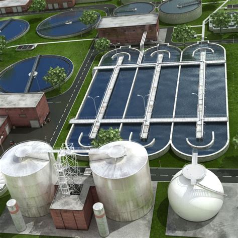 Realistic Water Treatment Plant 3d Model 159 Fbx 3ds Obj Max Free3d