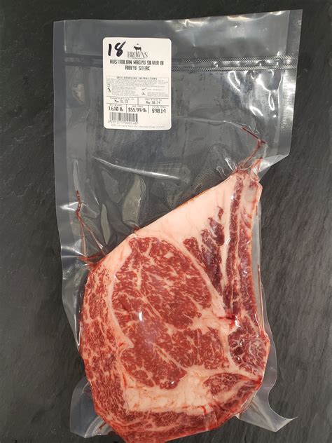 Australian Wagyu Silver Bi Ribeye Steak 18 Browns Top Shelf Meats