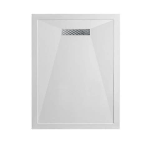 Aqualux 1500mm X 900mm Rectangle Stone Resin Shower Tray With High Flow