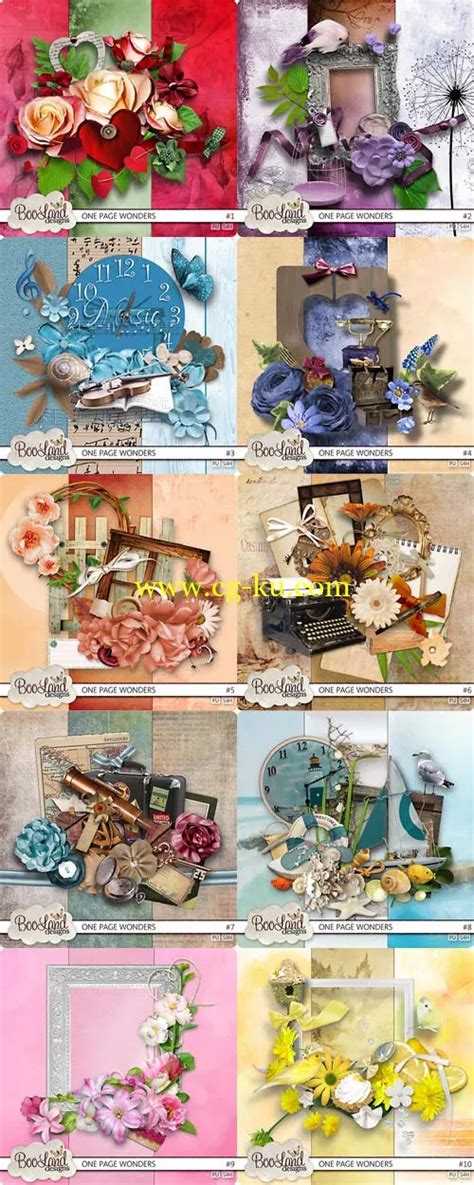 杂物艺术 Scrap Set One Page Wonders PNG and Files