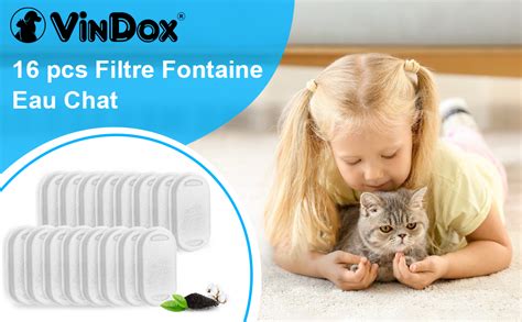 Vindox Filtre De Fontaine Pour Chat Pi Ces Filtre Charbon Et Une