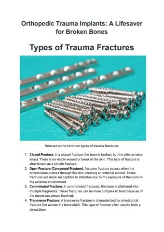 Orthopedic Trauma Implants Instruments A Complete Guide Zealmax