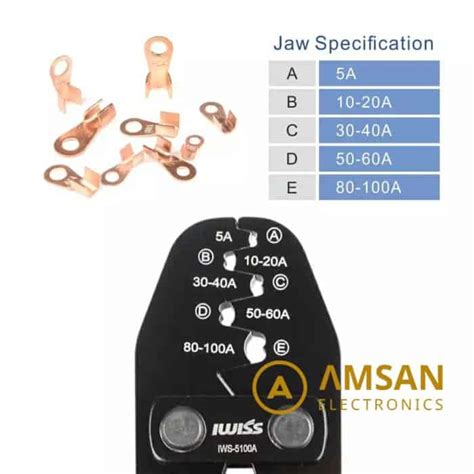 Iws Iwiss A Battery Lugs Crimping Tools Tang Crimping Skun Baterai