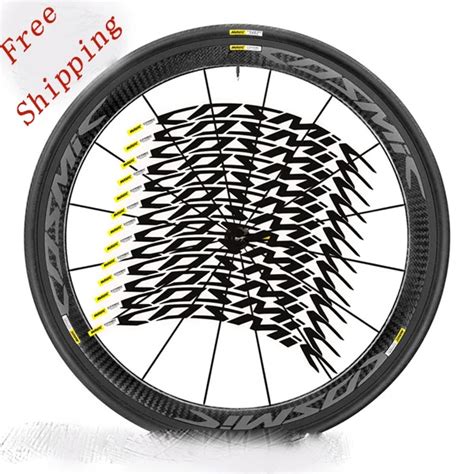 Road Bike Bicycle Two Wheels Set Rim Stickers For Mavic Cosmic