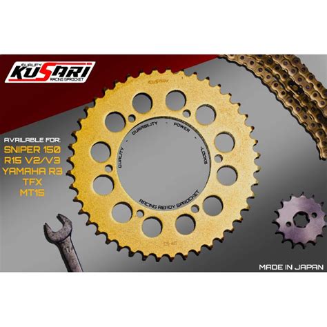 Kusari Golden Sprocket For Sniper Tfx R V Fz Rear Sprocket Only