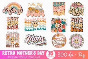 Retro Mother S Day Sublimation Bundle Graphic By Craftlabsvg Creative