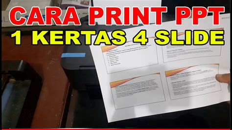 Cara Print Ppt 1 Kertas 4 Slide Youtube