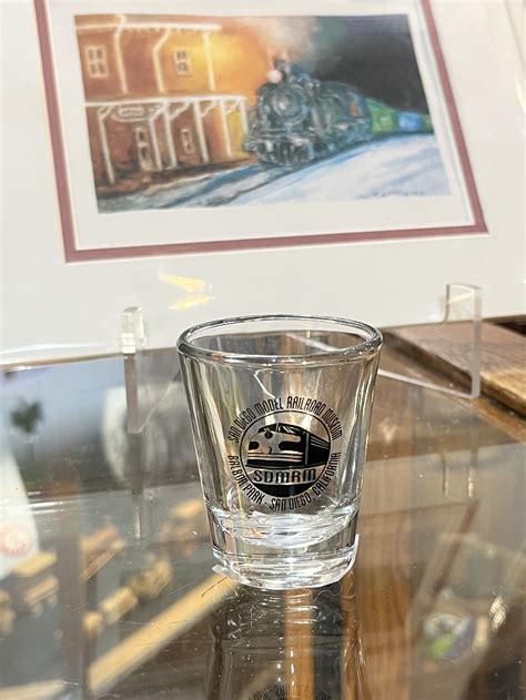 Museum Logo Shot Glass — San Diego Model Railroad Museum