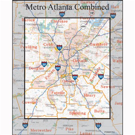 Atlanta Metro Hospitals Map