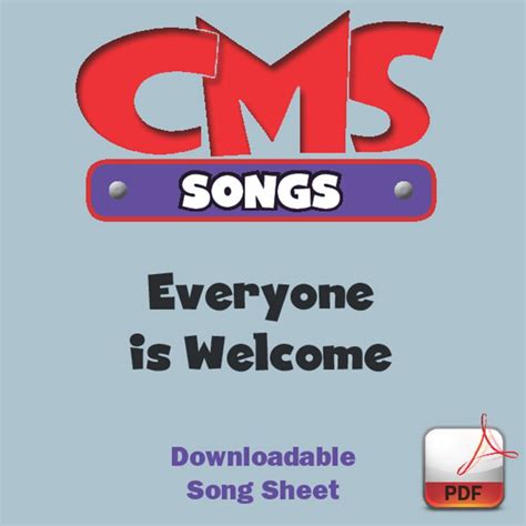 Everyone Is Welcome - Downloadable Song Sheet (Min. 10) | Lifeway