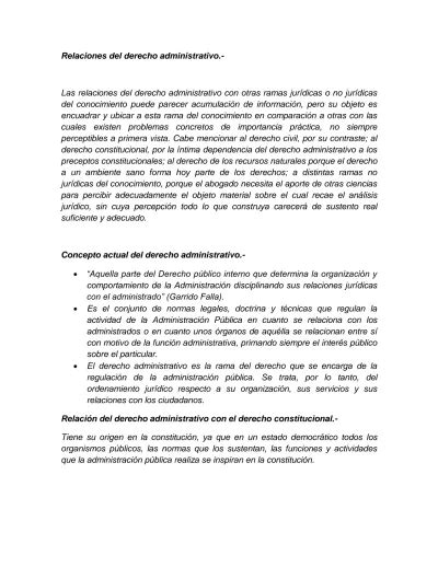 Relaci N Del Derecho Administrativo Con El Derecho Constitucional