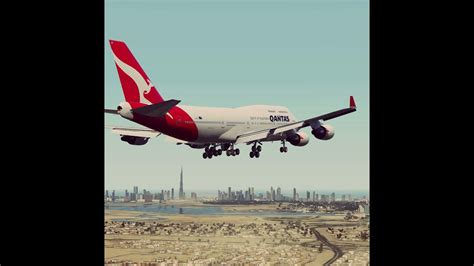 Flight Sim Shorts B747 400 Landing In Dubai Youtube