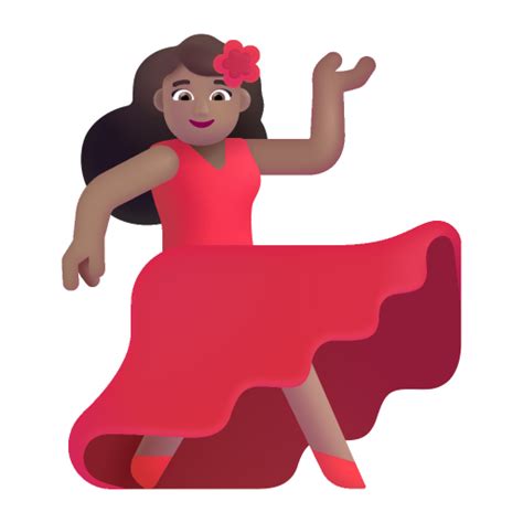 Woman Dancing Medium Skin Tone Emoji