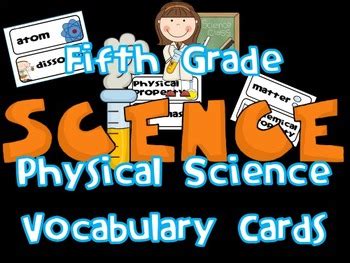 Th Grade Physical Science Vocabulary Cards By Bestteacherssheets