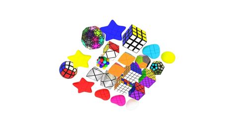 Different Type of Rubiks Cube Collection 3D model | CGTrader