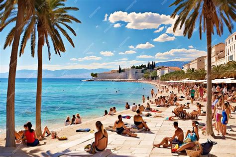 Premium Photo | Split beach Croatia art culture travel