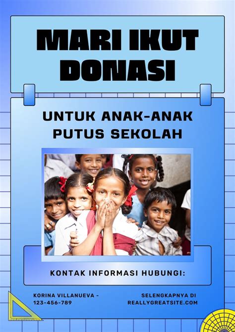 Modern Kreatif Penggalangan Dana Untuk Anak Sekolah Poster Templates