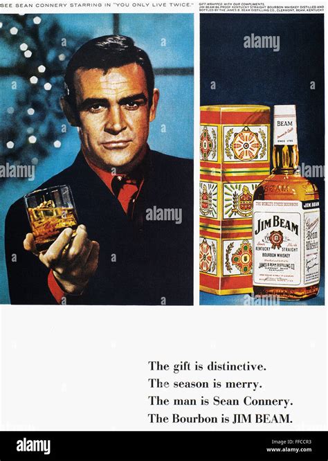 Jim Beam Ad 1966 Nadvertisement With Sean Connery For Jim Beam