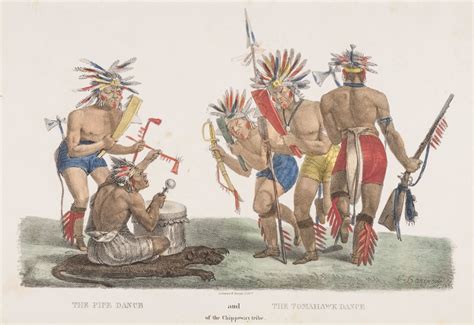 The Pipe Dance And The Tomahawk Dance Of The Chippewa Tribe Painted At