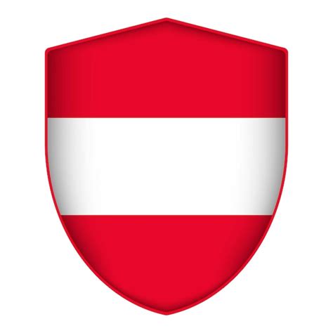 Premium Vector Austria Flag In Shield Shape Vector Illustration