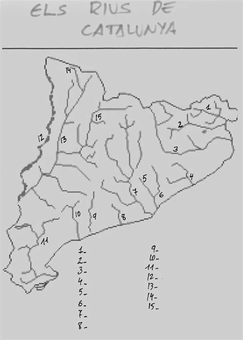 Mapa Mudo Rios Catalunya Images