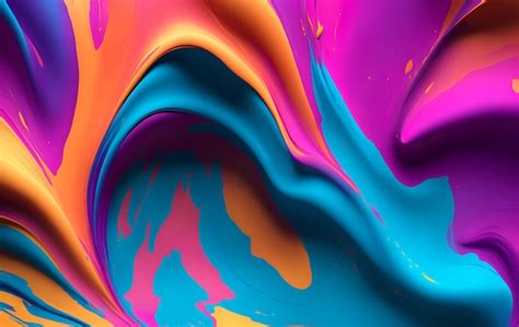 Premium AI Image | A colorful liquid abstract background