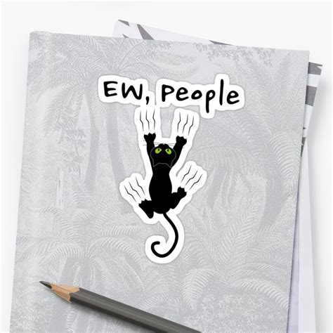 "Ew People Cat" Sticker by mattw887 | Redbubble