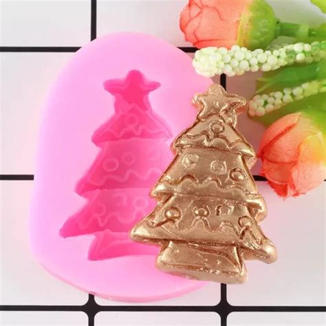 1pcs Molde De Silicona Árbol De Navidad Fondant Pasta Resina Cuotas