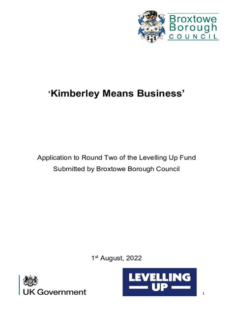 Fillable Online Application To Round Two Of The Levelling Up Fund Fax