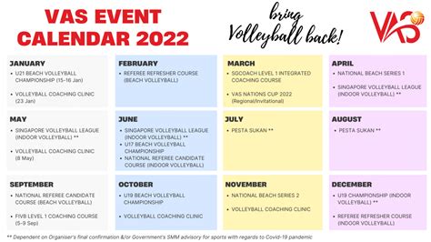 VAS Events Calendar 2022 – VAS