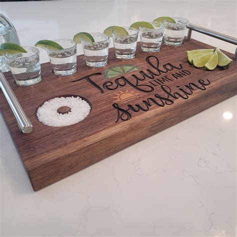 Custom Tequila Flight Board Tequila Shot Board Gift Set Personalized