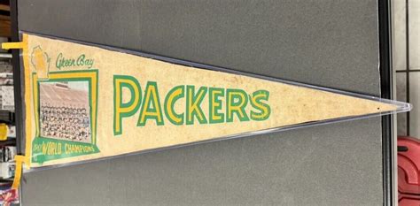 Green Bay Packers 1961 Worlds Championship Photo Super Bowl Pennant