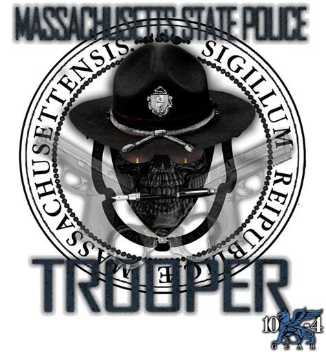 Massachusetts State Police Decal - For The Thin Blue Line