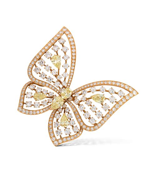 Coloured Diamond And Diamond Butterfly Brooch Van Cleef And Arpels