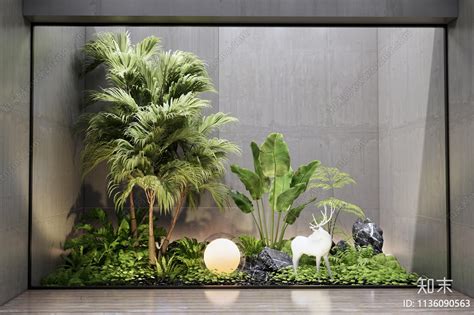 现代植物景观造景3d模型下载【id1136090563】知末3d模型网