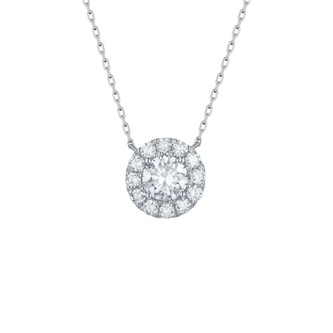 Lab Grown Diamond Halo Necklace