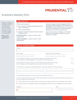 Fillable Online Pruadviser Co Investment Alteration Form Pruadviser