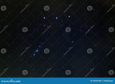 Orion Constellation Stars In Night Sky Royalty-Free Stock Photography ...