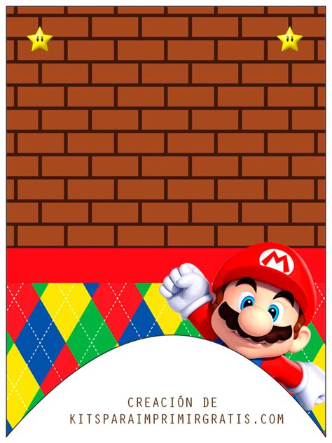 Mario Bros Banderines Decoracion Kits Para Imprimir Gratis