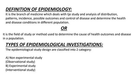 SOLUTION Epidemiology Investigation Studypool