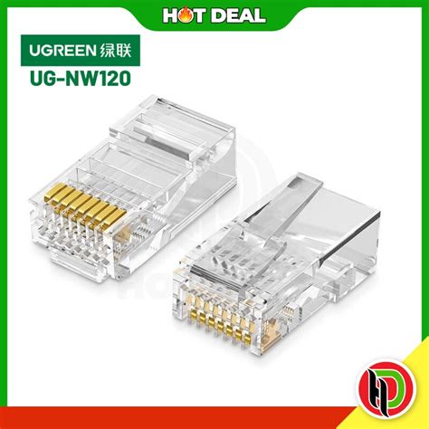 Hotdeal Ugreen Cat 6 Unshielded RJ45 Modular Plugs 100 Pack Ugreen UG