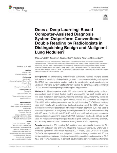 Pdf Does A Deep Learningbased Computer Assisted Diagnosis System Outperform Conventional