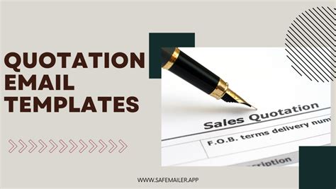 Email template for quotation and best practices - SafeMailer