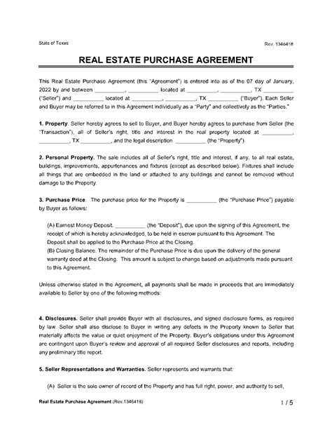 Texas Real Estate For Sale By Owner Contract Forms At Grace Rentas Blog