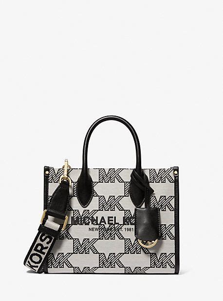 Mirella Small Logo Jacquard Crossbody Bag Michael Kors Tote Bags Mk Tote Bag Crossbody Bag