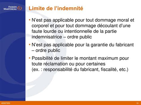 Ppt Lart De R Diger Les Clauses Dindemnisation Et Dautres Clauses