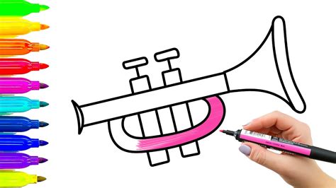 Trumpet Cartoon Drawing at GetDrawings | Free download