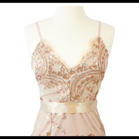 MBM Unlimited Dresses Rose Gold Nude Backless Sequin Dress Poshmark